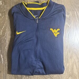 West Virginia University Mountaineers Nike Quarter Zip Long Sleeve Men's M